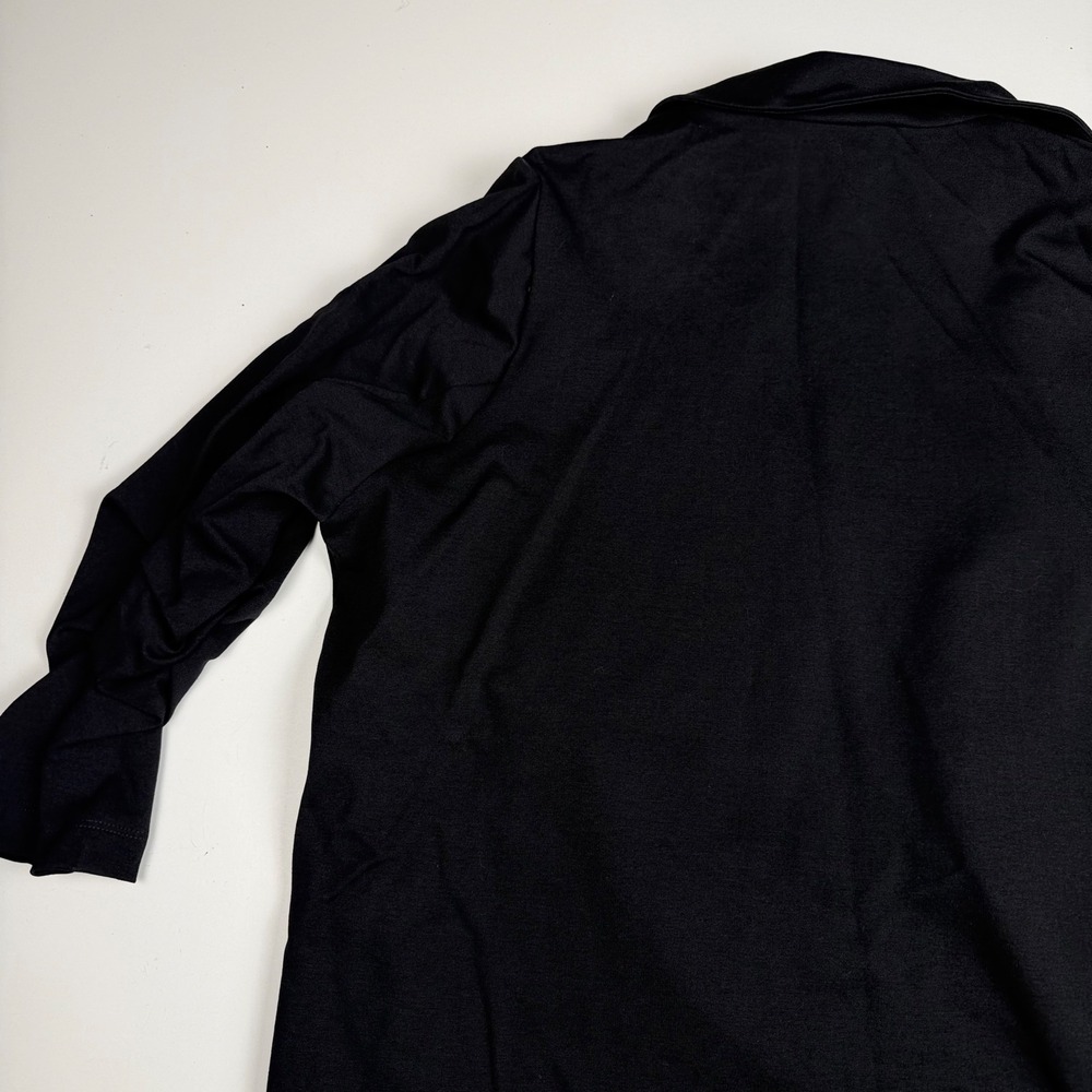 Dear Scarlett Womens Black Open Front Blazer Pleated 3/4 Sleeve Size 1X NWT - Picture 12 of 12